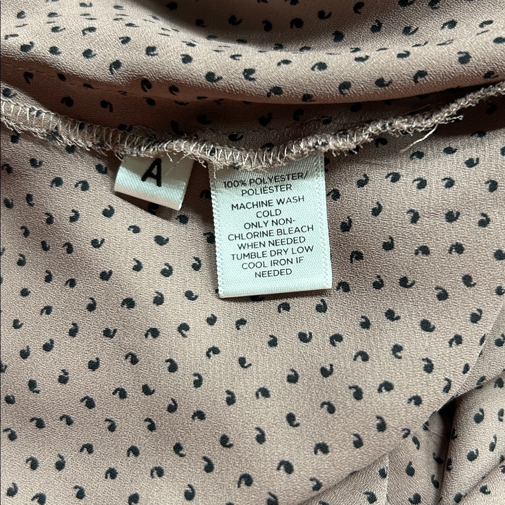 LOFT Brown Sleeveless Polka Dot Blouse - Picture 5 of 5